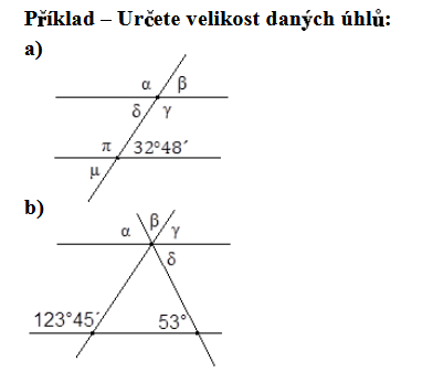 vrcholové a vedlejší úhly