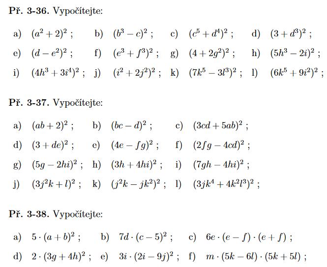 mnohočleny - příklady