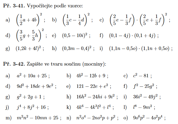mnohočleny - příklady