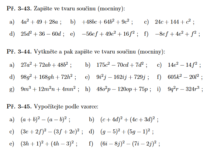 mnohočleny - příklady