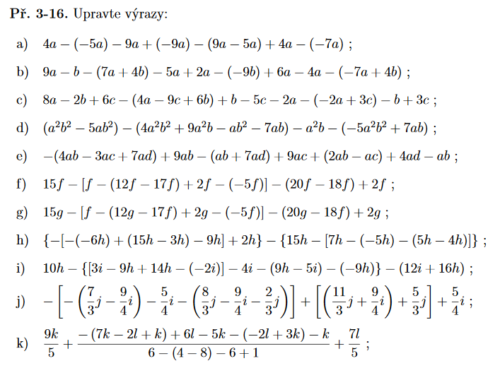 mnohočleny - příklady